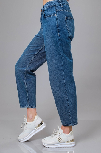 Тъмносини Mom Fit дънки
