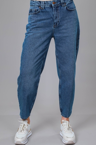 Тъмносини Mom Fit дънки