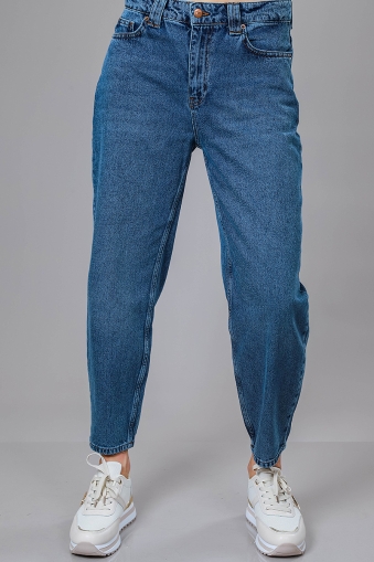 Тъмносини Mom Fit дънки