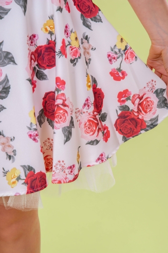 Мини рокля Red Rose