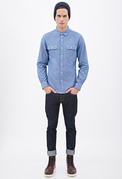 Chambray Button-Down Shirt