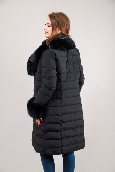Зимно дамско яке в черно